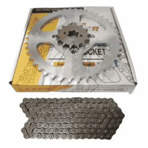 Kit Lazer Corona + Piñon + Cadena Suzuki AX 100 42-14/428H-120L